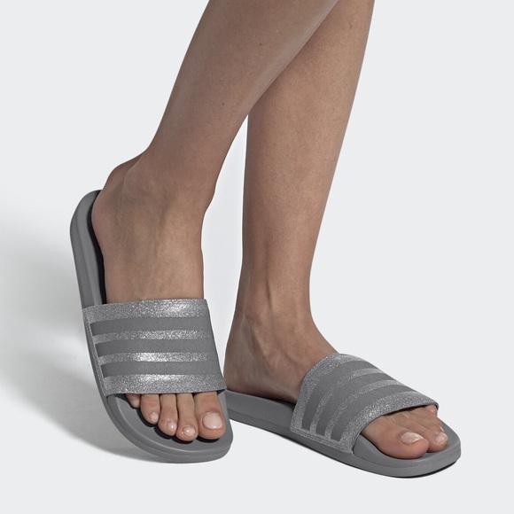 adilette comfort slides grey